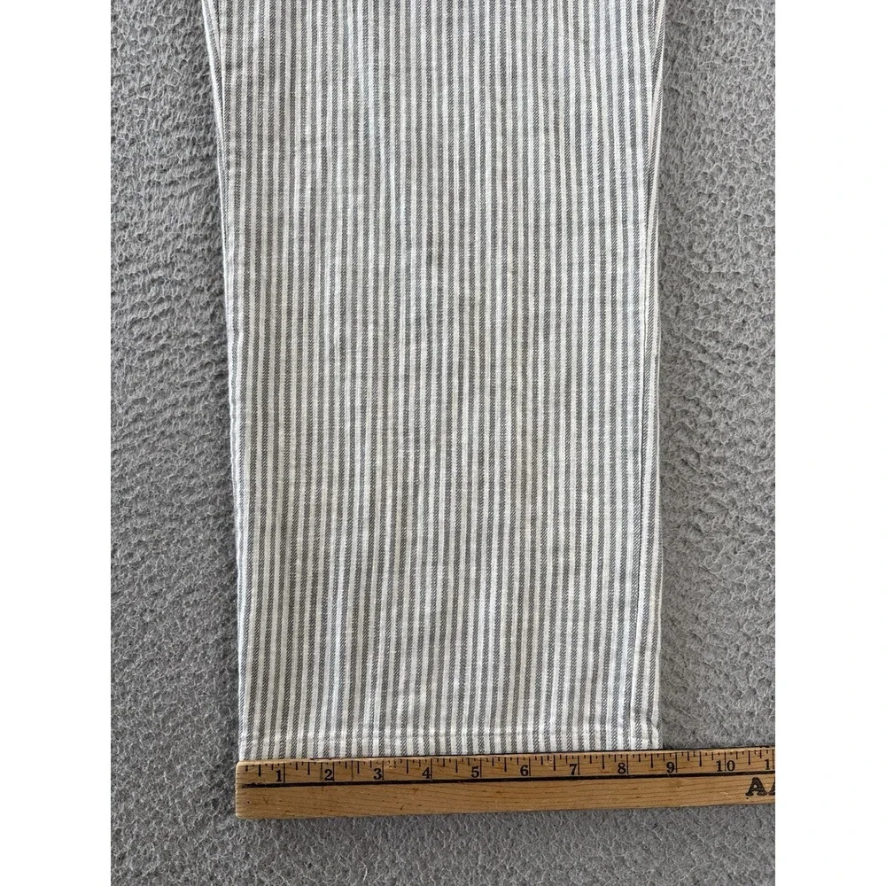 Marine Layer Allison Pants Womens XS Gray Striped Pull On Crop Tencel Casual - Picture 3 of 10